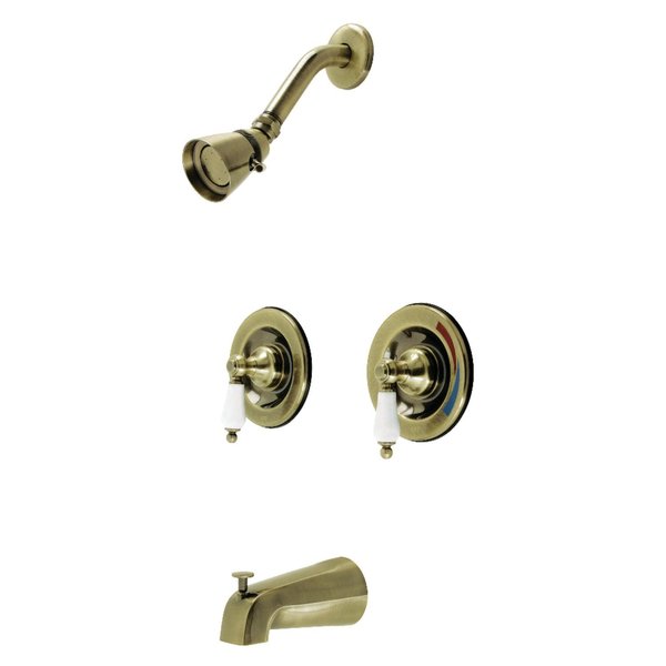 Kingston Brass KB663PL Tub and Shower Faucet, Antique Brass KB663PL